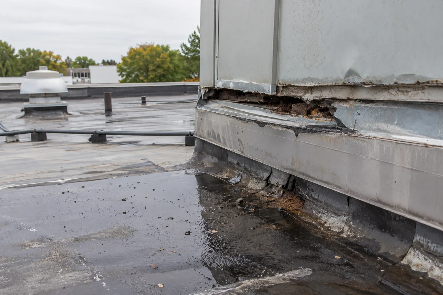 Commercial Roof Flashing Failure Repair in Greeley, CO